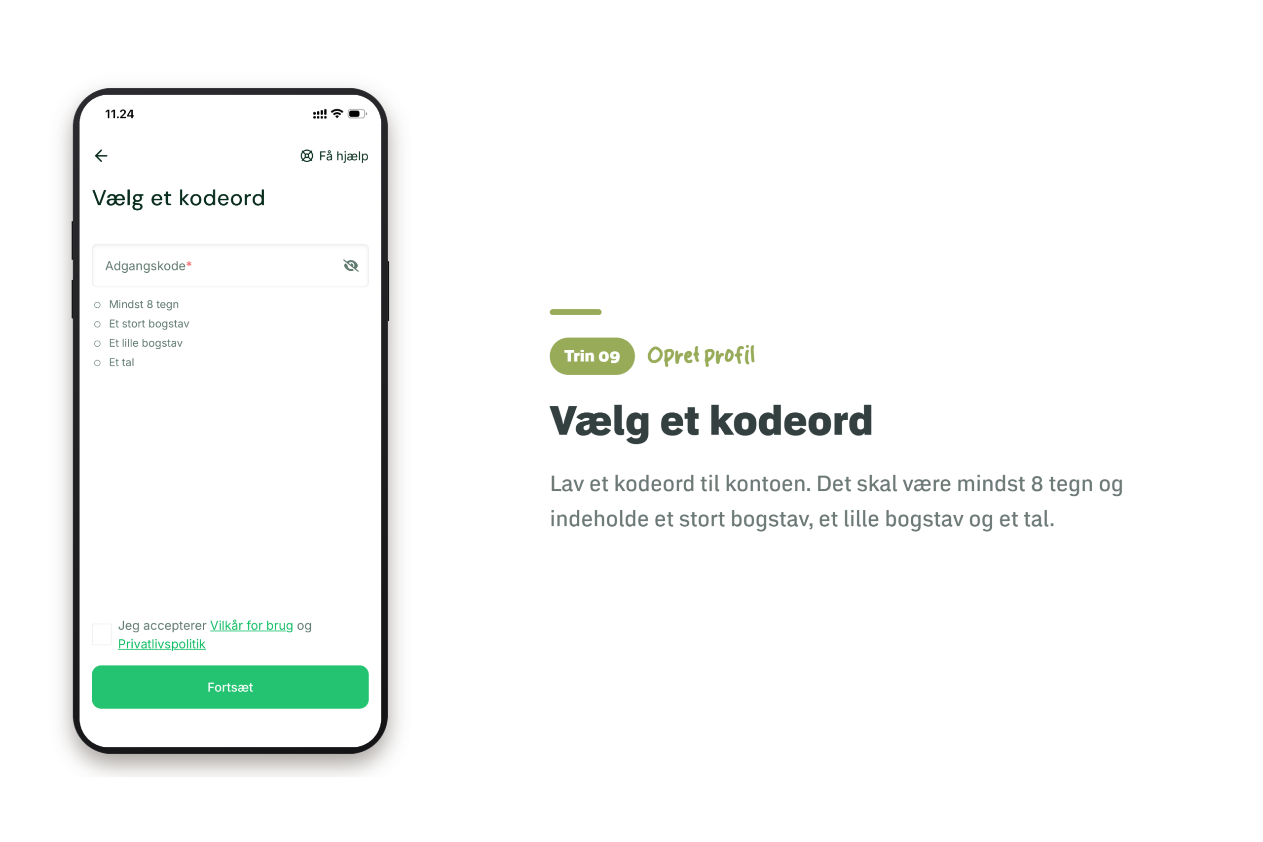 kanpla kodeord